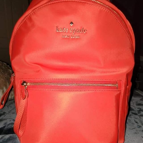 Red Kate Spade Backpack purse - Medium - Picture 1 of 2